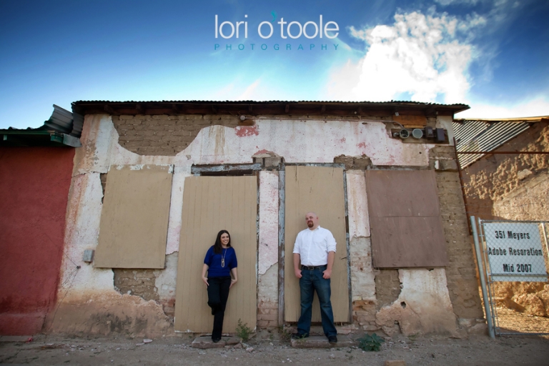 Tucson engagement photos; Lori OToole photography; Gates Pass; the Barrio